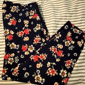 Torrid floral tapered pants